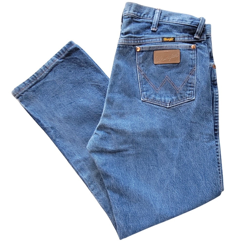 Wrangler Jeans Mens 36x29 Blue 13MWZ Cowboy Cut Original Fit Straight Leg Denim